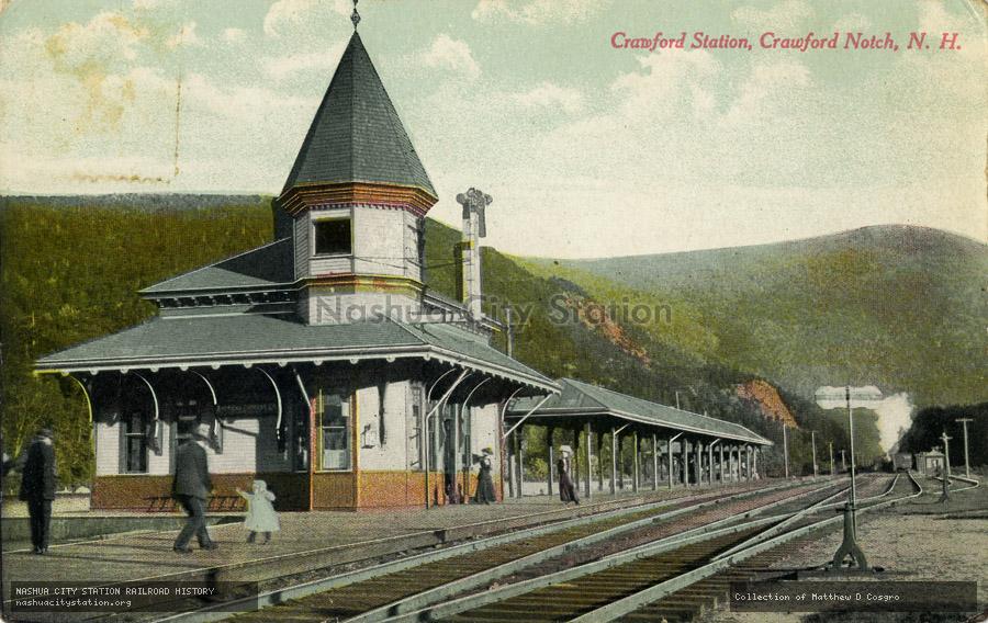 Postcard: Crawford Station, Crawford Notch, New Hampshire